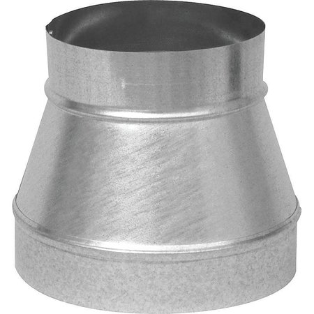 IMPERIAL Stove Pipe Reducer, 6 x 5 in, 26 ga Thick Wall, Black, Galvanized GV1200